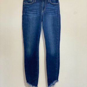 Joe's Skinny Ankle Asymmetrical Raw Hem